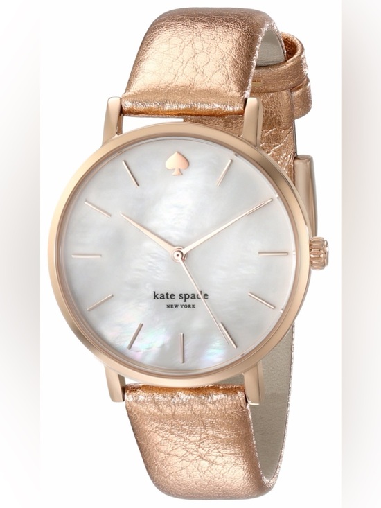 kate spade Accessories - Kate Spade New York Rose Gold Leather Watch Spade Dial Minimalist